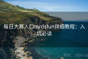每日大赛入口mrdsfun详细教程：入坑必读