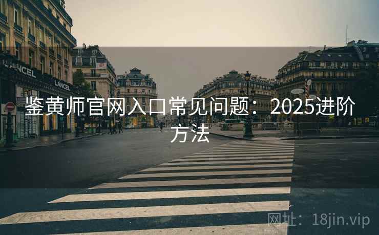 鉴黄师官网入口常见问题：2025进阶方法