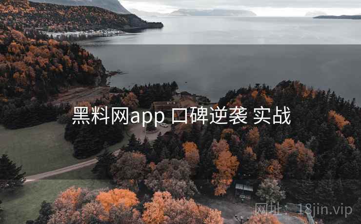 黑料网app 口碑逆袭 实战